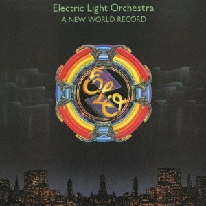 A New World album cover, featuring the Electric Light Orchestra's ELO logo over a city skyline at night.