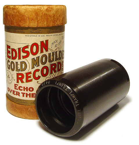 Edison Gold Moulded Phonograph Cylinder